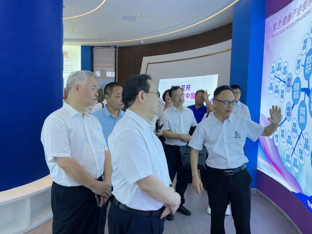 湖南省中醫(yī)藥研究院葛金文院長(zhǎng)和邵陽(yáng)市各級(jí)領(lǐng)導(dǎo)專家蒞臨天香生物產(chǎn)業(yè)園考察指導(dǎo)
